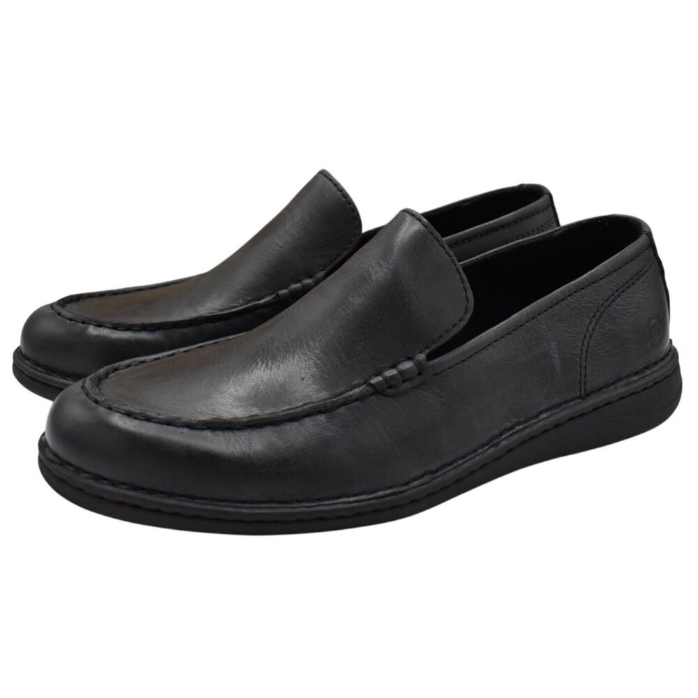 Born Mens Size‎ 10 Thaton Black Full Grain Leather Loafers Shoes